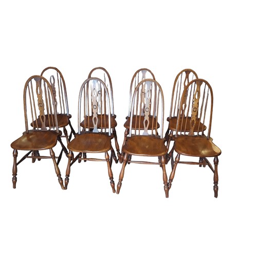 498 - Set of 8 hoop back chairs