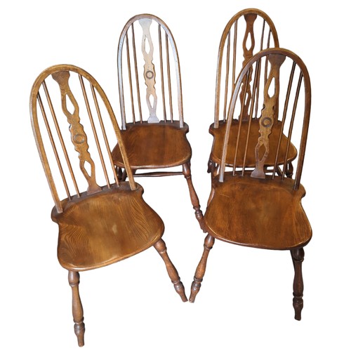 498 - Set of 8 hoop back chairs