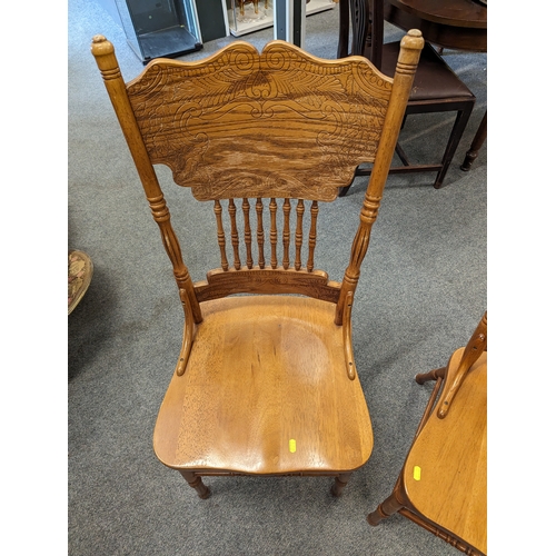 499 - 2 X  American style dining chairs.