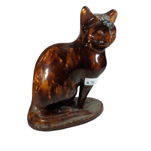 76 - Early C19th treacle glazed cat