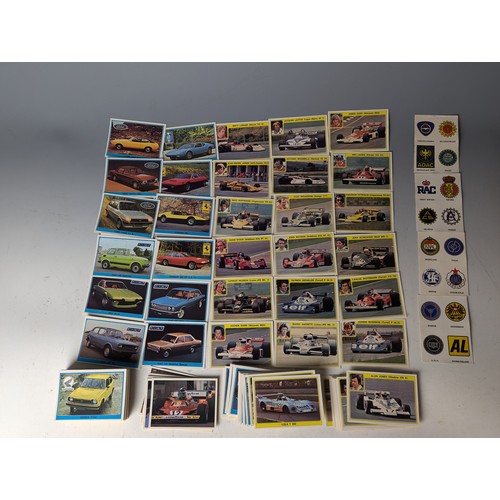 37C - Full set of Super Auto stickers, made by Panini circa 1977, complete loose set of 200 stickers