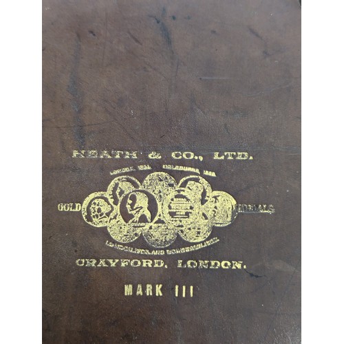 89 - 'Bell' Pattern Mark III Sextant by Heath & co. Ltd. Crayford London, in mahogany case within ori... 