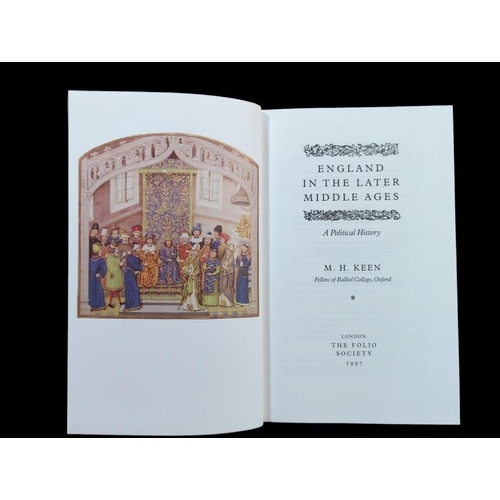 24 - 12 volumes of A History of England from the Folio Society inc. England in the Later Middle Ages - M.... 