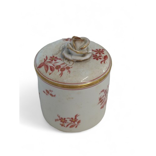 788 - A Richard Ginori pot with cover together with a Murano style zanfirico scent bottle, approx. 9.5cm h... 