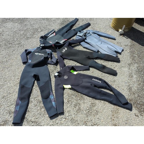 110 - 5 wetsuits:Osprey large children's 3/2mm Gul women's size 8 3/2mmTiki Junior 8yo 5/4mmFree spir... 