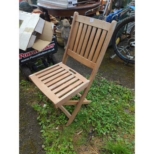 118 - Teak, folding garden chair. 