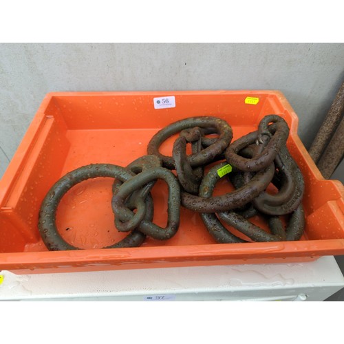 56 - 4 metal military/tank  shackles.