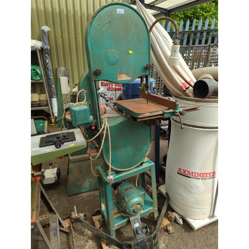 160 - Emette industrial bandsaw, with spare saws