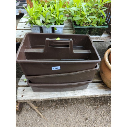 198 - 3 plastic trugs