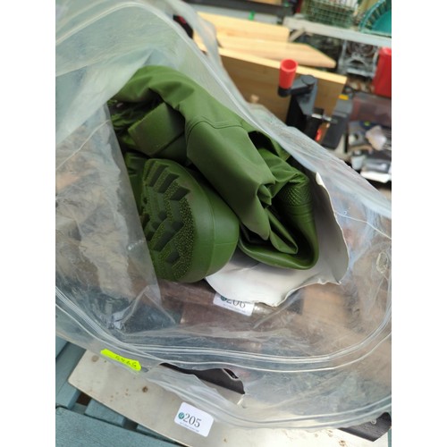 207 - B/Square fishing waders, size 10-11, brand new in bag.