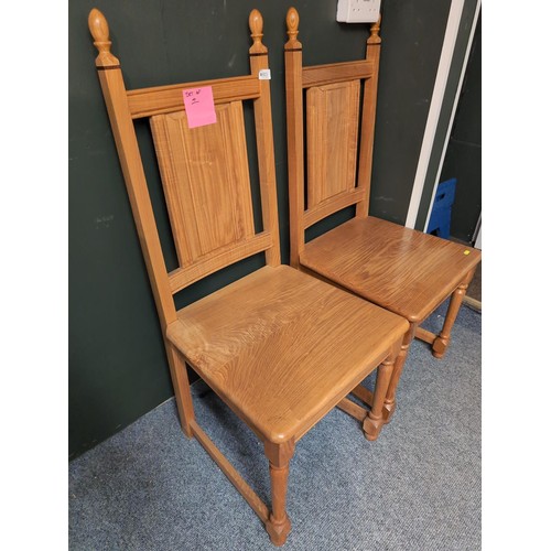 813 - Set of 4 dining chairs with acorn finials.