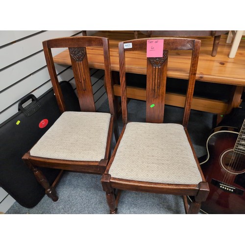 821 - Set of 6 upholstered dining chairs.