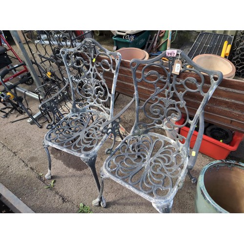 132A - 2 Aluminium garden chairs