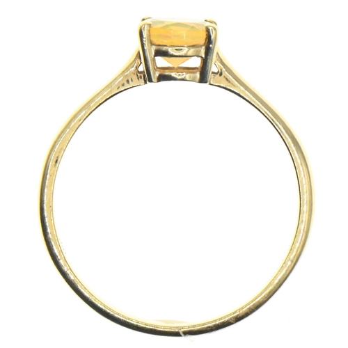 53 - 9ct gold and opal ring, size Q, gross weight 1.64 grams