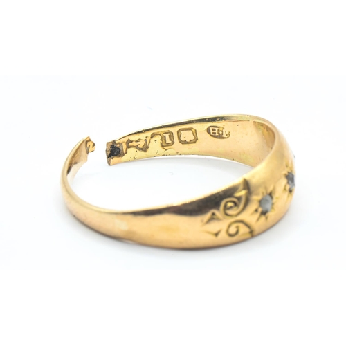 80 - Scrap 18ct gold and diamond ring, gross weight 2.29 grams