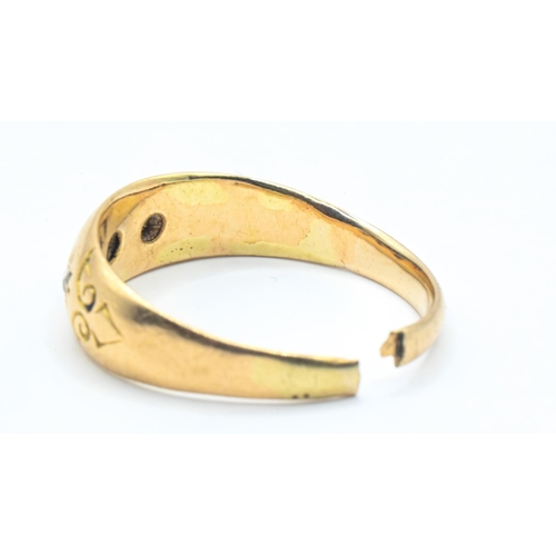 80 - Scrap 18ct gold and diamond ring, gross weight 2.29 grams