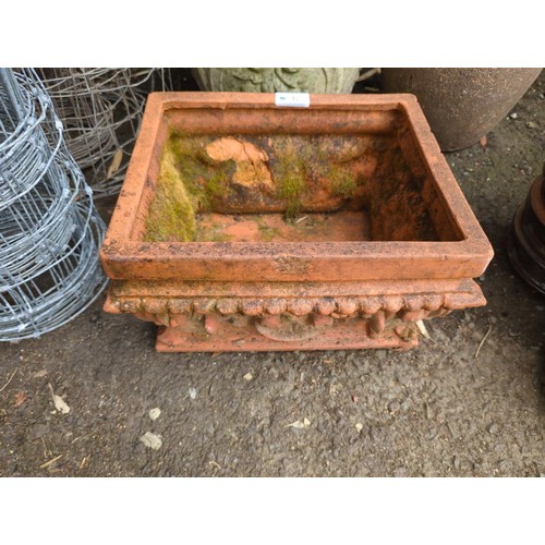 37 - Small terracotta planter. W30cm D25cm H18cm