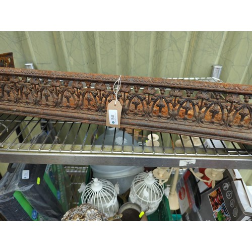 54 - Cast fire surround. W100cm D26cm