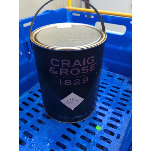 168 - 6x 5L tins of Craig & Rose 'Fresh Plaster' colour chalky emulsion paint