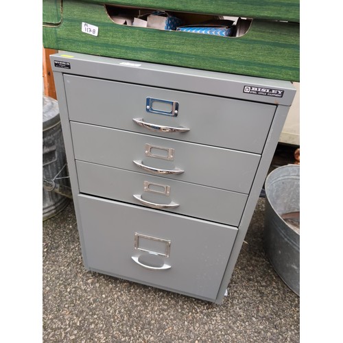 117A - Bisley 4 drawer unit. W47cm D47cm H72cm