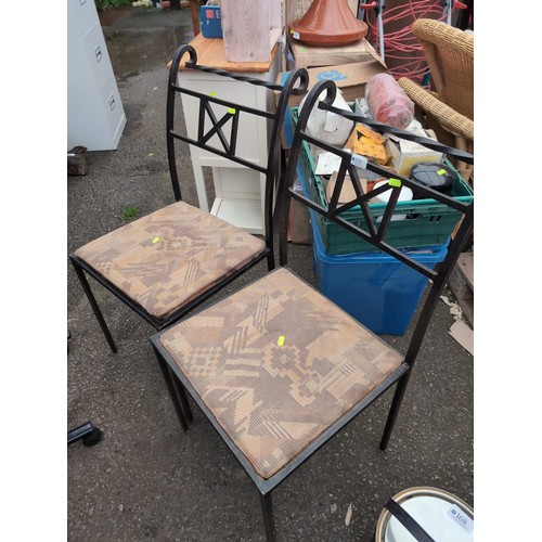 170 - Set of 6 wrought metal chairs