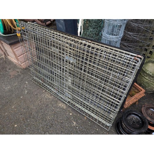 47A - Medium sized dog crate, front edged AF (chewed)