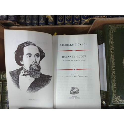 1361 - Thirty-four volumes of Charles Dickens 'The Complete Works' published by Heron