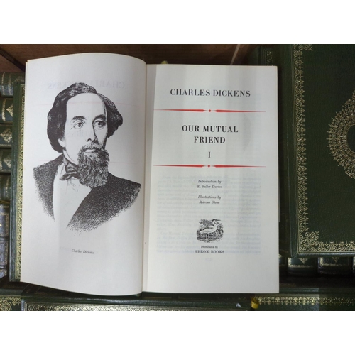 1361 - Thirty-four volumes of Charles Dickens 'The Complete Works' published by Heron