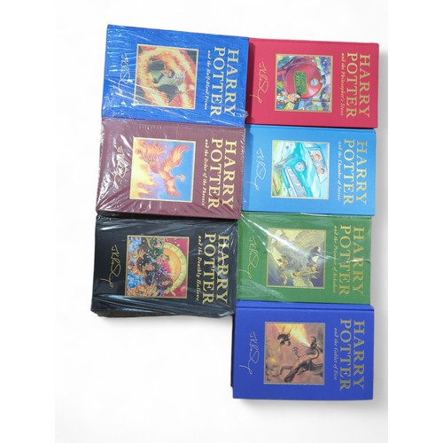 1321 - J.K. Rowling, Harry Potter seven book collection published by Bloomsbury, deluxe first editions. Bou... 