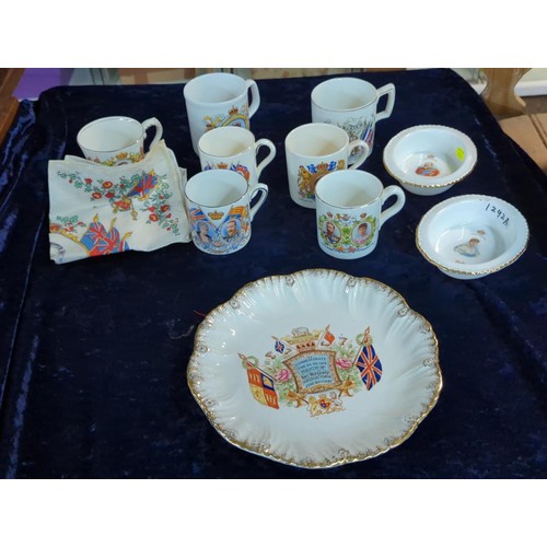 1292A - Selection of Coronation commemorative ware