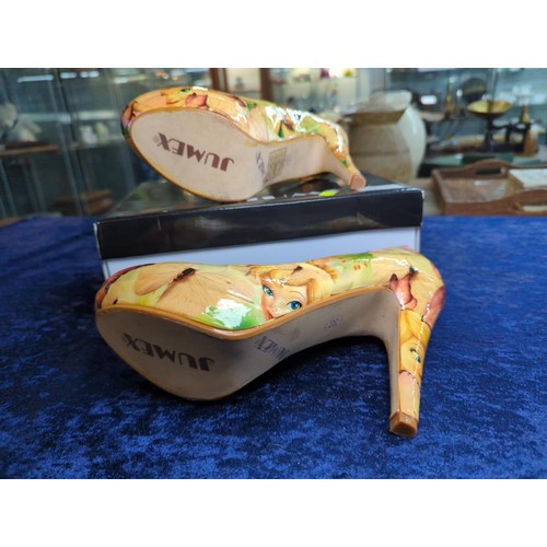 1319 - Pair of decoupaged Tinkerbell heels, size 38 (UK 5)