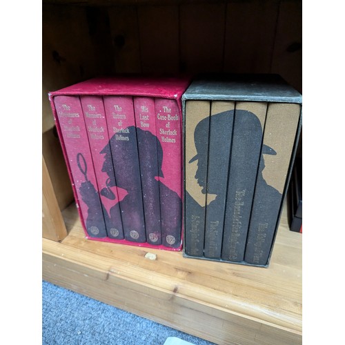 1376 - Two cased sets of Sherlock Holmes novels published by The Folio Society