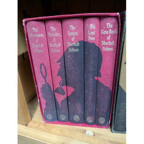 1376 - Two cased sets of Sherlock Holmes novels published by The Folio Society