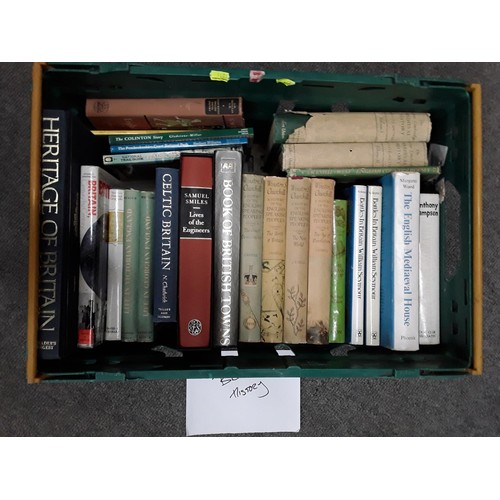 1350 - Books relating to British history over two crates (crates not included)