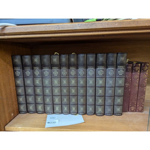 1330 - Churchill's Second World War, Volumes I-XII published by Heron, together with three Shakespeare volu... 