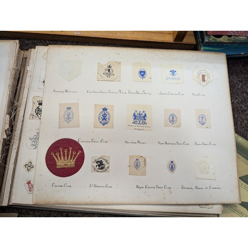 1344 - Folder containing naval correspondence crests and others