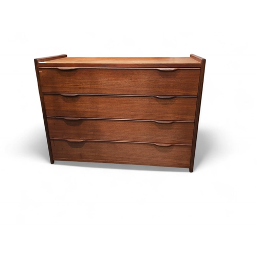 515 - Scandinavian style 4 drawer chest. W88cm D41cm H64cm