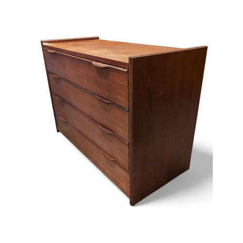 515 - Scandinavian style 4 drawer chest. W88cm D41cm H64cm