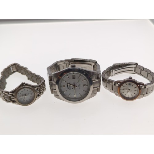 3 - Three quartz watches, including Slazenger, Philp Mercier and Next