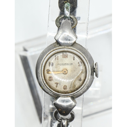 11 - Jaeger-LeCoultre ladies stainless steel cased watch, movement numbered 860189, case back numbered 55... 