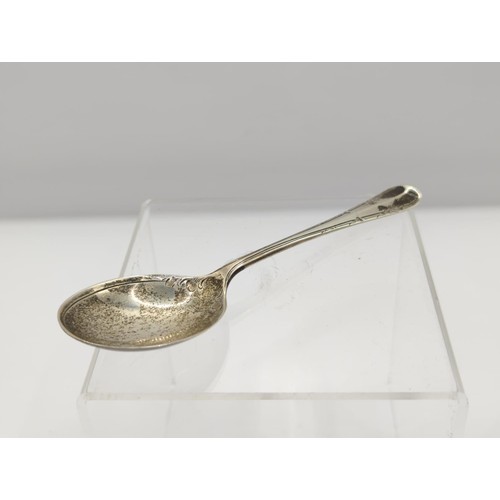 106 - Silver sauce boat together with a silver fruit spoon; sauce boat Birmingham 1931, makers mark rubbed... 