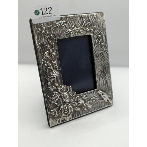 122 - Silver photo frame, hallmarked Birmingham, 14.5 x 11 cms