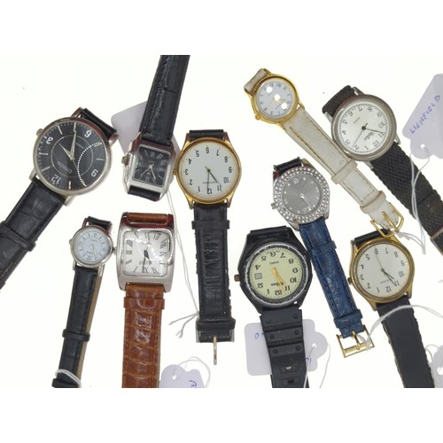 18 - Tray of ten quartz watches, including x2 Sekonda, x2 Citron, Ascot, Reflex, CE King, Wilson, Jane Sh... 