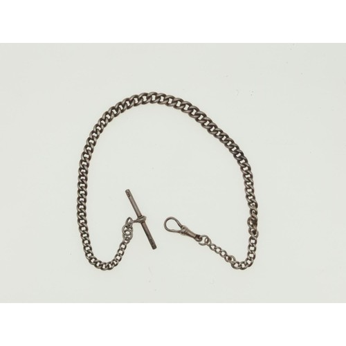 75 - Small pocket watch chain with T-bar fastening L340cm