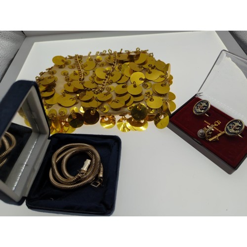 82 - Collection of costume jewellery Inc cufflinks, booches, necklaces etc 