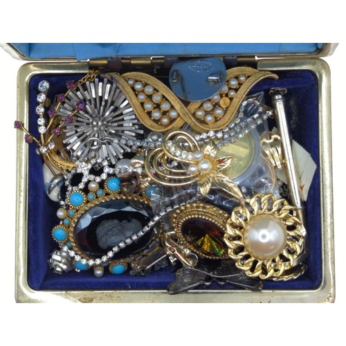 82 - Collection of costume jewellery Inc cufflinks, booches, necklaces etc 