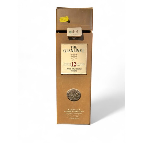 491 - 12 year old Glenlivet 70cl , boxed