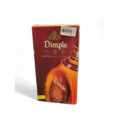 494 - Dimple whisky, 70cl boxed, 15 years old boxed in 2014