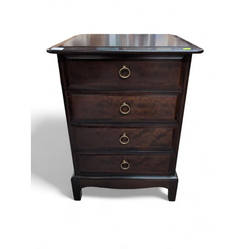 523 - Stag Minstrel 4 drawer bedside. W53cm D47cm H71cm