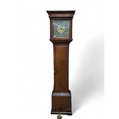 539 - Francis Pile, Honiton, an oak cased 8-day longcase clock with date aperture & subsidiary seconds... 